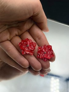 Серьги Красный бархат SG31